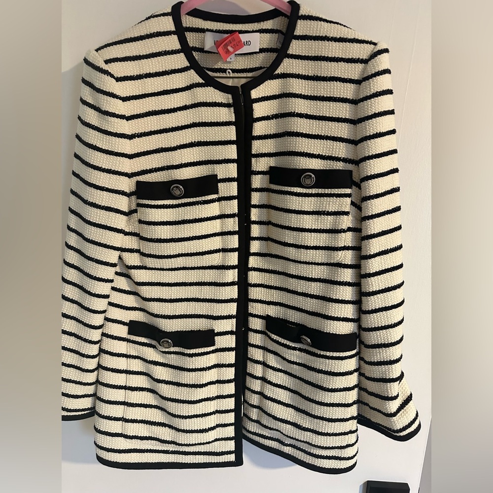 Veronica Beard Foster Striped Dickey Jacket